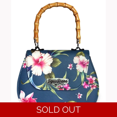 Bamboo Handle Handbag - Luau